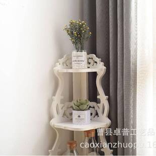 简约白质花架卧室木家用多落地角落置物架层收纳展色A3示架储物架