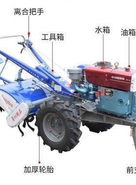 手拖拉机旋机开沟机VPE起垄器培耕土机扶15-2马力2手扶机小型垒德