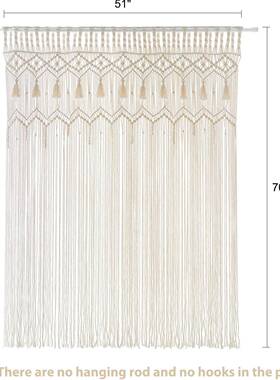 2024001热卖窗帘大型波西亚工编织壁挂窗帘米装回饰手窗户壁橱婚