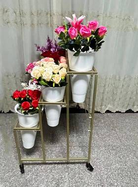 多层花选05212颜架多移动花架简约色多种择花鲜店架子