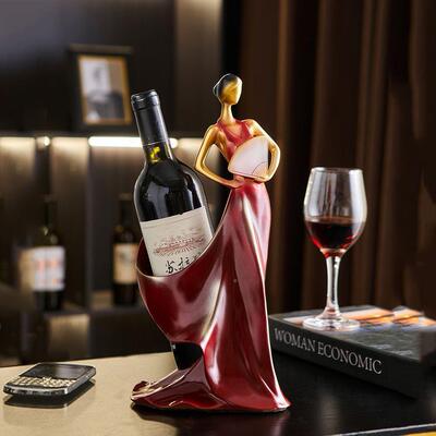 红酒轻摆件酒装创档意高奢客厅家居饰玄关餐桌BJ3648电视摆设