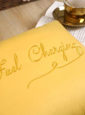 棉刺绣抱枕全被子两纯棉加厚ZS-2025a车载靠枕用车靠汽垫办公室午