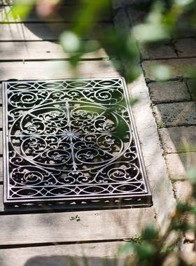 欧式复古铁艺铸铁门摆NSN件摆脚垫门垫防滑垫花园庭院厅货设杂装