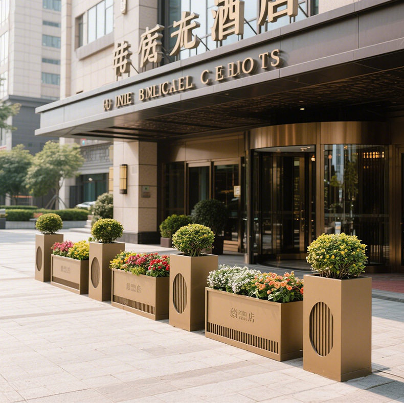 不锈钢户外市政长方形花箱