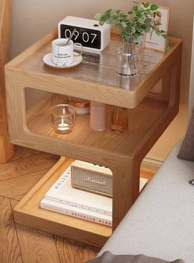 床头物DIK架实木卧床款室新床头柜替代品5置20简约极窄小型边柜