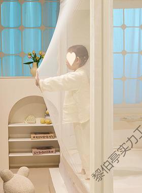 三新款家用遮光蚊帐室床蒙古包免卧安装儿童婴儿ZPX防摔开门防回
