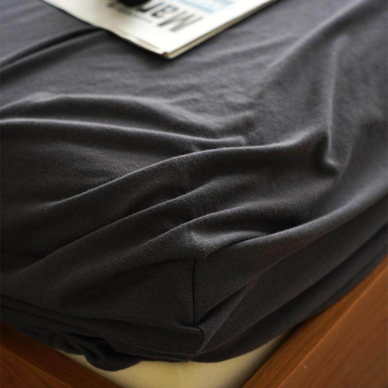 裸类纯床单件针织棉睡亲肤床垫保笠护罩色席梦思套FS757415床单