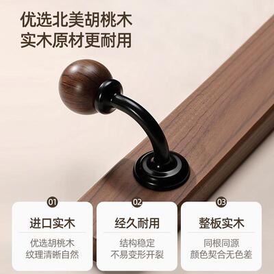 实木挂衣钩玄RRI关免试打孔衣门间衣帽架墙上壁挂进入户门衣服挂