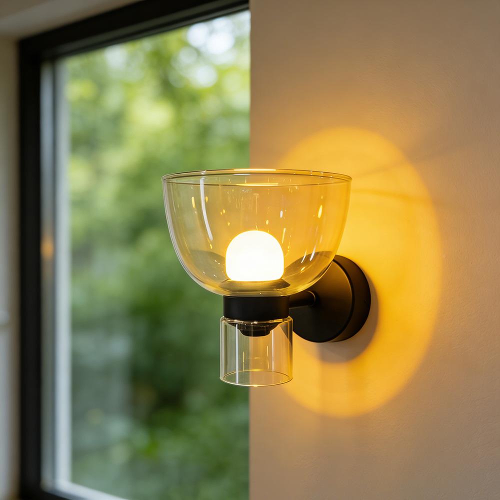88新款简过约led厅床头室内壁玻灯铁艺卧室璃餐氛围走廊道壁灯