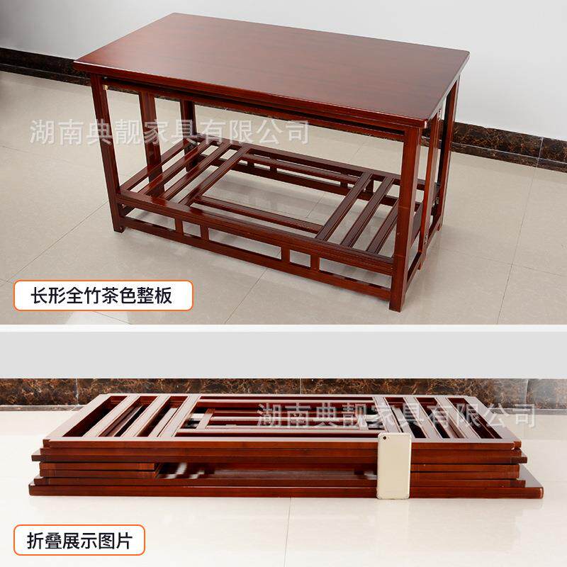 烤火桌子家用长方形折叠季楠竹烤架取暖001桌1实木.2米餐桌1火.5