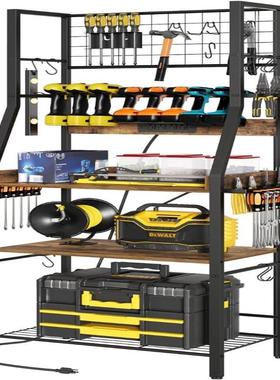 带轮子的电园花工具收纳架动工具收纳盒具工支架整理储物架FUL置