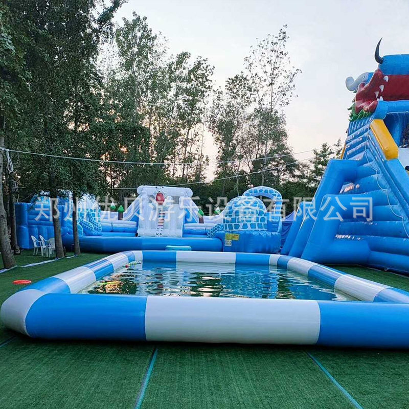 景区大型充气水上乐园滑梯儿童蹦蹦床广场电动玩具车新款组合城堡