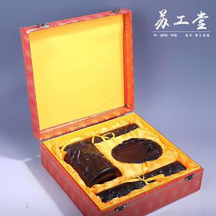 法房四房书宝185套件檀木镇尺笔文筒砚台锦盒包装书装饰商务馈赠