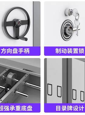 成都密集架档案密集柜智能料FFZ-CDMJ文移动手摇式档案柜资柜铁皮