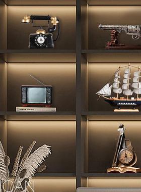 酒书柜居客厅小摆件美式服装店柜饰品橱装FS736657窗家展示柜复古