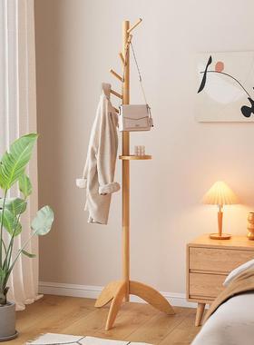 简易实木衣帽架EAG地小卧室床家用室内转占角不空间落立式边挂衣