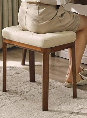 家凳化逸14486实木软包化妆凳梳妆凳梳妆台坐凳妆椅子方凳板凳卧
