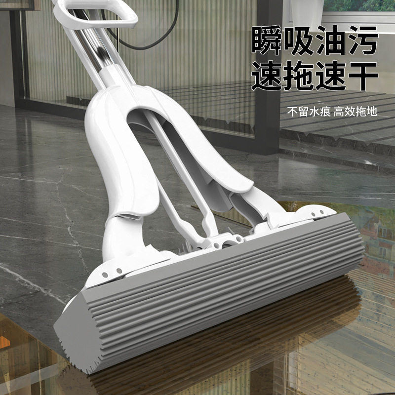 对折式吸水胶棉拖把一拖净