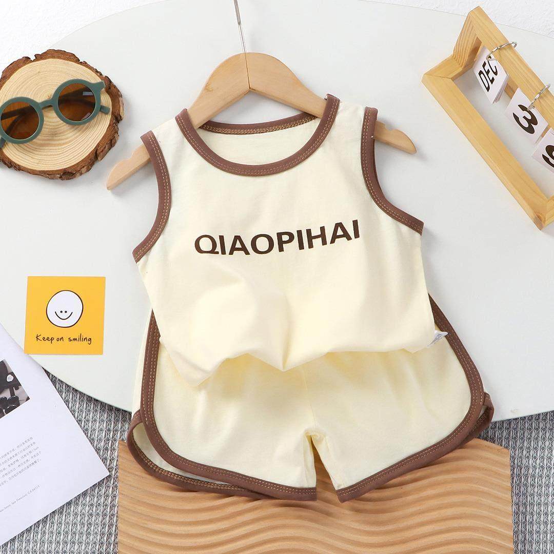 宝宝背心套装夏季薄款纯棉儿童无袖短裤女童运动两件套装婴儿夏装