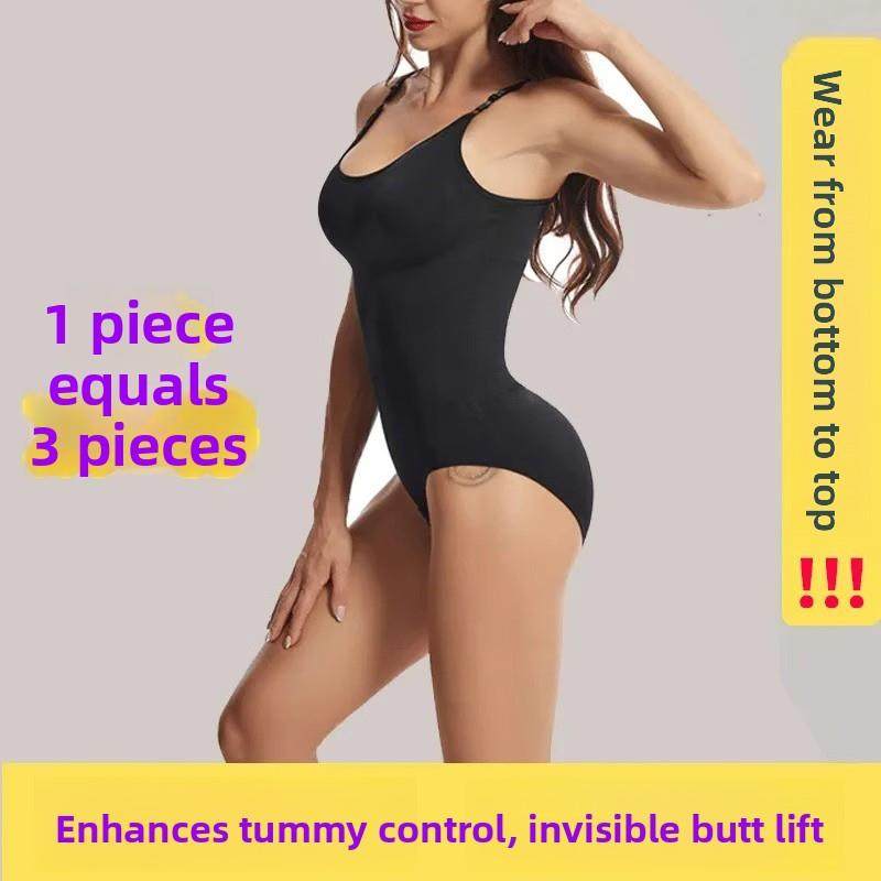 别在身材焦虑瞭！试试这款提臀塑形吊带内衣弹力束腹美体束身衣