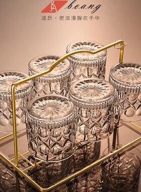 意大利高颜值威士忌酒杯创意玻璃啤酒杯家用杯子套装欧式洋酒杯