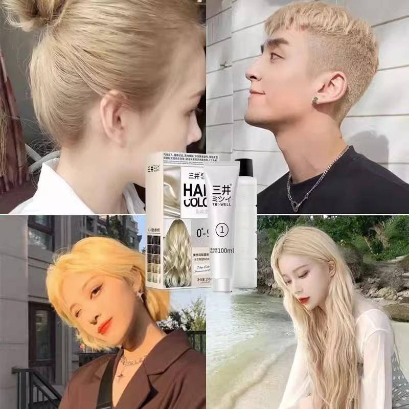 三井褪色膏头发褪色漂膏家用漂发褪色不伤发温和不刺激漂发褪色膏