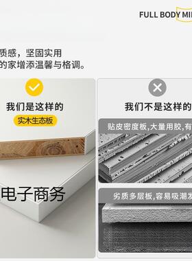 厂家直销藏实木洞关洞身MA09板穿衣镜隐式推拉全镜子家用可闭壁挂