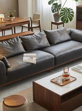 新中式实木沙客LEW厅2桃感025新款现代北美黑胡木沙发发