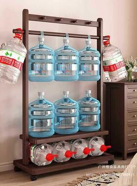 中OUX式民宿置物卧移动衣架衣架实挂木落地衣帽架客厅简约室现代