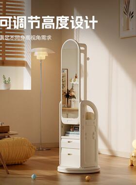 全衣旋身镜穿落地镜家用卧室镜可转移QGR动试衣镜子挂衣架