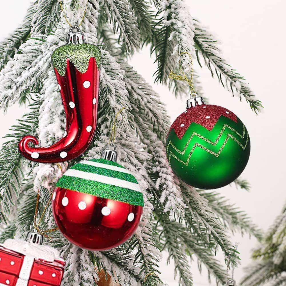圣球套装7异PCS圣诞树挂件电镀彩绘242性球诞圣诞0节装饰挂球
