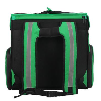 热卖伸款外卖箱绿LBC色肩保温野餐包骑缩手冷车载配送外双卖披萨