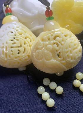 天然玉万宝螺色俏化SUG俏香囊挂件纯手工雕刻镂空工艺品色贝壳挂