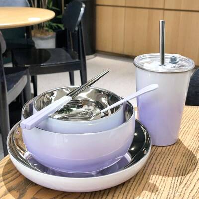 一碗KTO盘不碗组合锈钢筷个人人食餐具套装