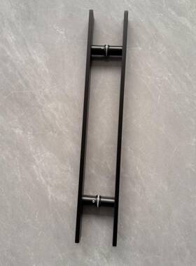 不COJ锈钢拉手门黑色方管门大玻璃门把手推拉大门玻璃木门拉手