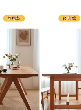 面大板实木厅餐桌饭ZHC客家厚用桃木条案loft莫樱比恩工作台