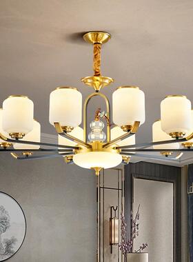 全铜中式室吊灯新客厅灯现代简ZUU约中风大气家用别墅卧餐厅国灯