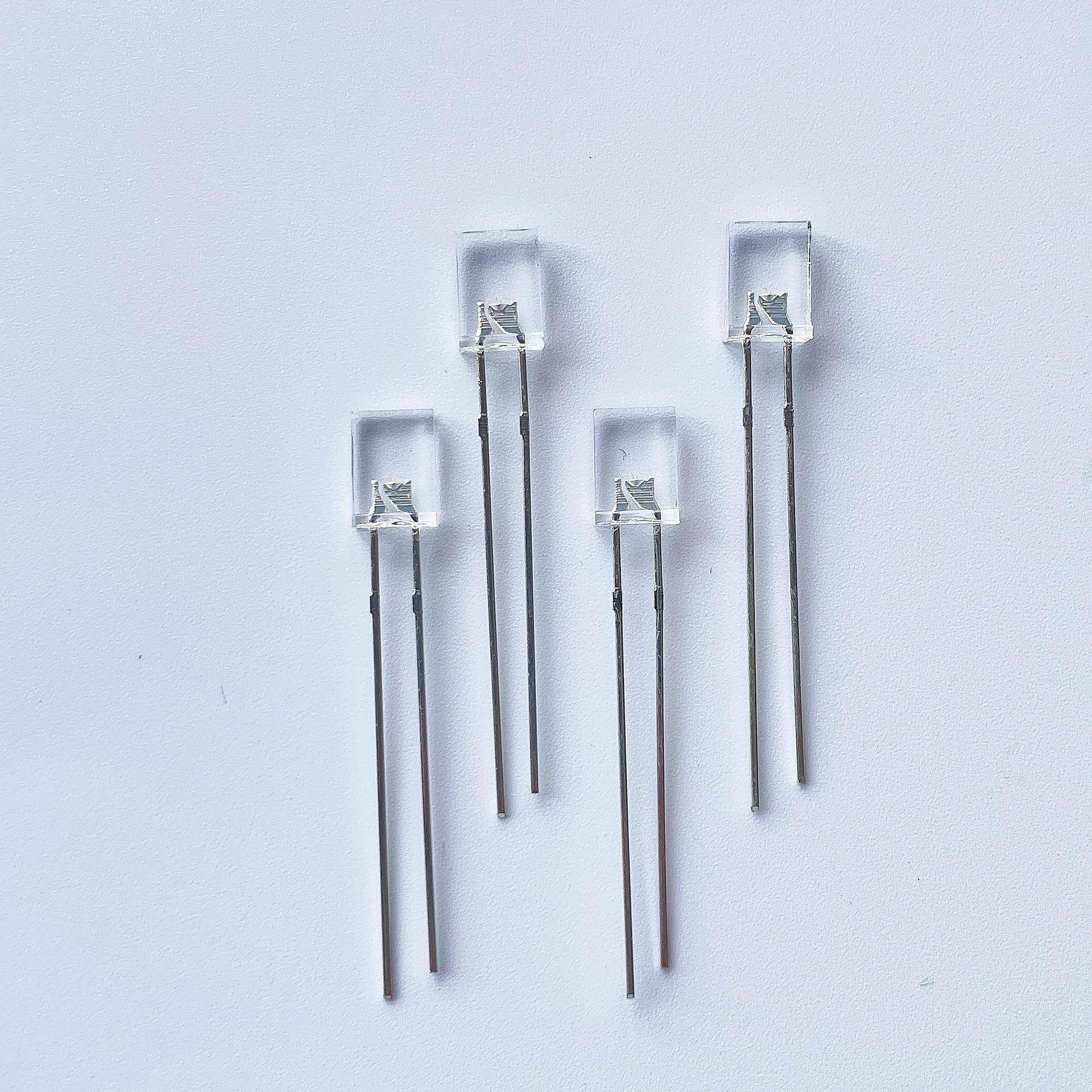 直插二光极管2577D方形灯珠LE指示灯2*5*灯珠蓝led长脚发光二YL-3