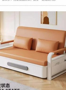 发可折叠两用阳台多功能床沙床PUG小户型沙发5202新款网红双人伸