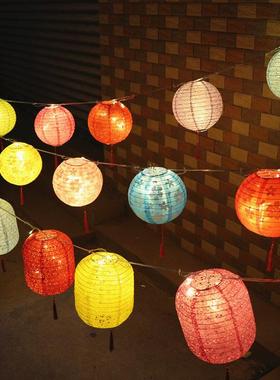 秋节灯笼户外防水防晒活动装饰中USO小挂串饰猜灯谜道具发花灯布