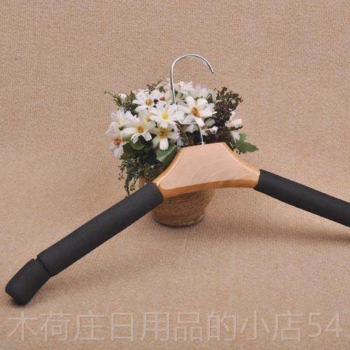 正品实木海棉女衣架衣 棉衣胶架 防滑架 店加粗 木衣架服装衣架