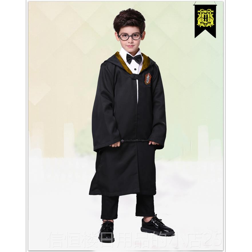 高档万圣节儿童服装法魔师服装扮装哈利长波特cos 袍披风巫师表演