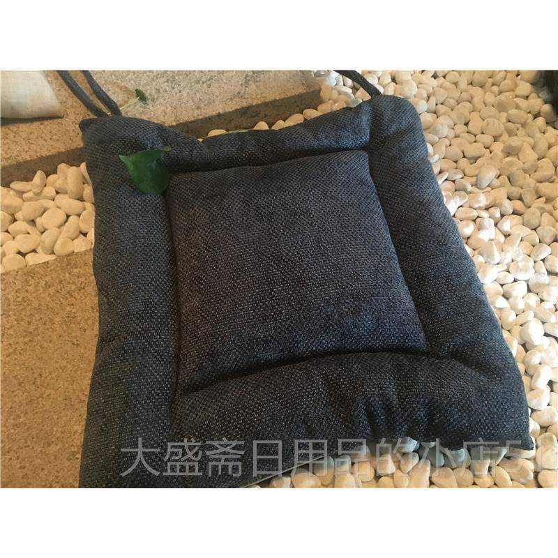 高档日麻式简约现代纯色加厚款办坐垫椅垫防水棉生公室学餐椅垫子