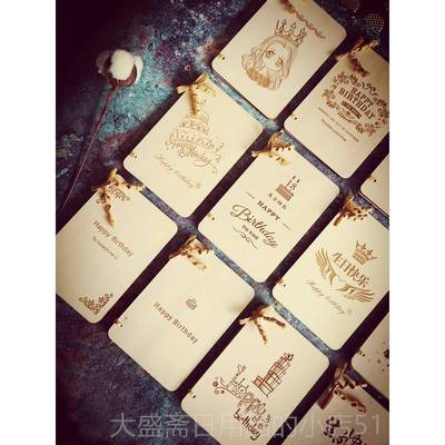 高档生日卡定制代写贺卡韩国意立体生日礼物个性刻照创片情贺人复