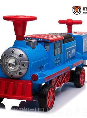 正品好来喜小火车儿童动车四轮童男女宝车儿童可坐人小宝孩电玩具