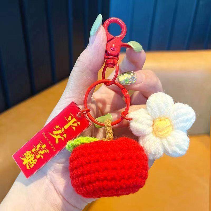 高品质编织成品毛线手工毛绒挂件图片