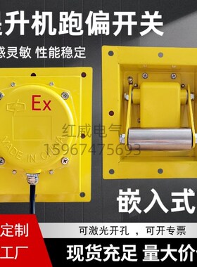 防爆嵌入式提升机跑偏开关BXTDP-1 WTDP-I胶带刮板机防偏保护装置