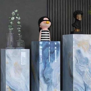 岩板柱子花架墩子石墩立柱客厅玄关过道鱼缸底座摆件