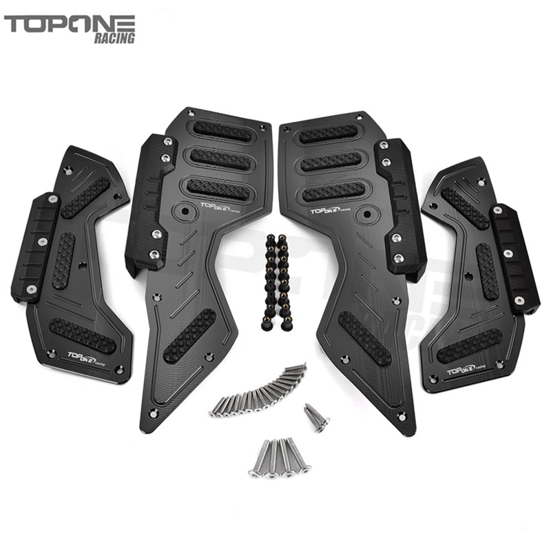 适用于NMAX155 2020-2022改装铝合金脚踏板脚踏垫带防撞保护胶