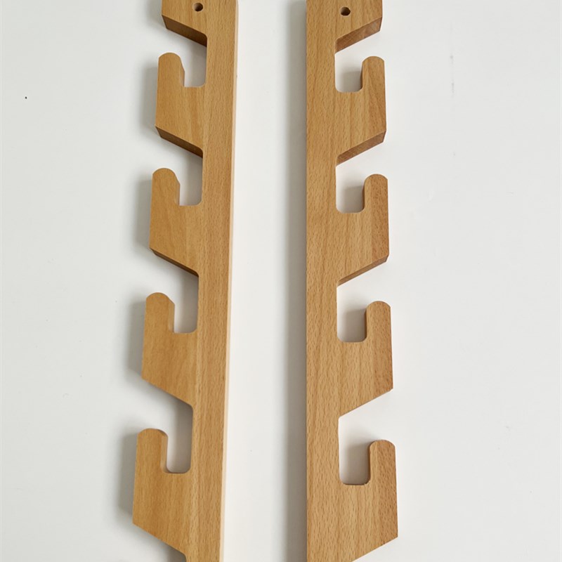 榉木任意撑实木衣杆衣通儿童成长型挂衣杆衣橱横杆橱柜挂杆法兰